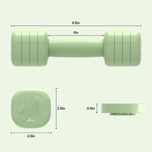 Adjustable Dumbbell Set of 2: Sportneer 4 in 1 Free Weights Dumbbells Set for Women, Hand Weights for Women at Home, Each 2lb 3lb 4lb 5lb Weights with Soft Rubber Handle for Home Gym Exercise Training in Saudi Arabia
