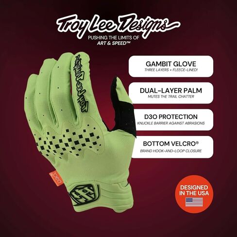 Troy Lee Designs Air Glove (2025) for Motocross MX Off-road, Mono Blue, Large in Saudi Arabia