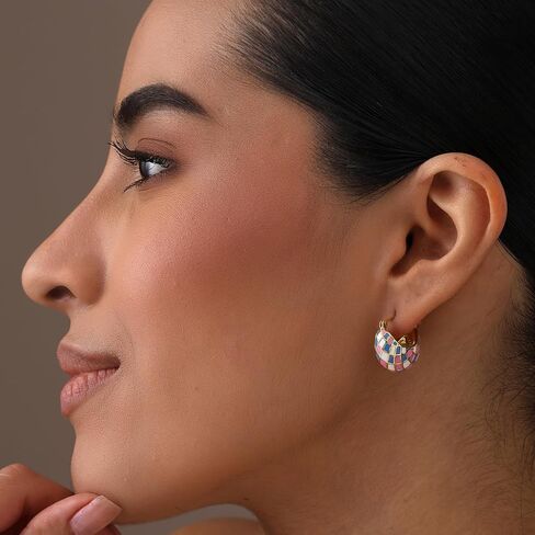 LeCalla 925 Sterling Silver Circular Hoop Earrings for Women | High Polish Bold Statement Hoops Jewelry Gift for Her | Round Disc Click-Top Hoop Earrings Gifts for Her Girlfriend Wife 30MM in Saudi Arabia