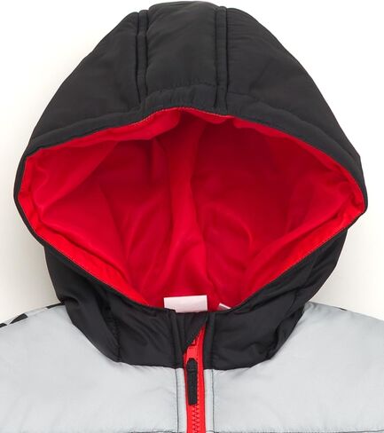 Hot Wheels Zip Up Puffer Jacket with Fleece Lining Toddler to Big Kid Sizes (3T - 10-12) in Saudi Arabia