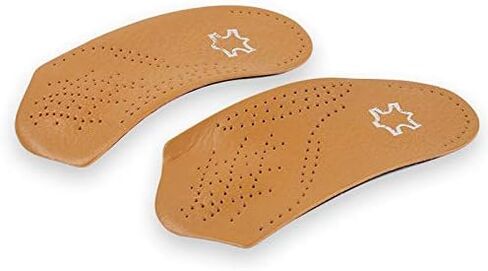 3/4 Leather Orthotic Inserts with Metatarsal Pad, Arch Support Insoles Shoe and Padding at The Heel for Men and Women in Saudi Arabia