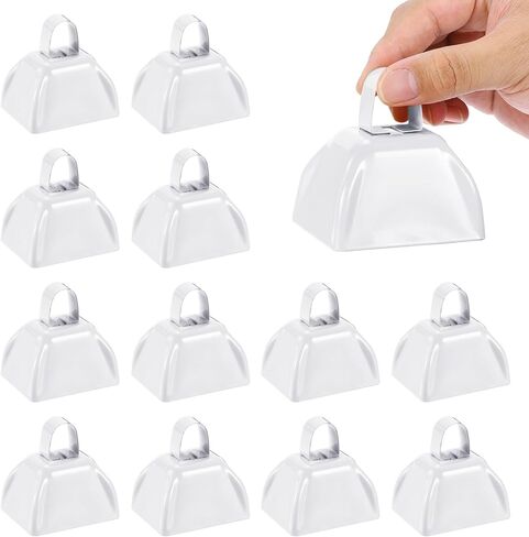 patikil 16pcs أجراس البقر لألعاب كرة القدم، 3 بوصة أجراس البقر للأحداث الرياضية السائبة الصاخبة صانعي الضوضاء المعدنية جرس البقرة مع مقبض لتشجيع المنافسة ماراثون الزفاف، أحمر in Saudi Arabia