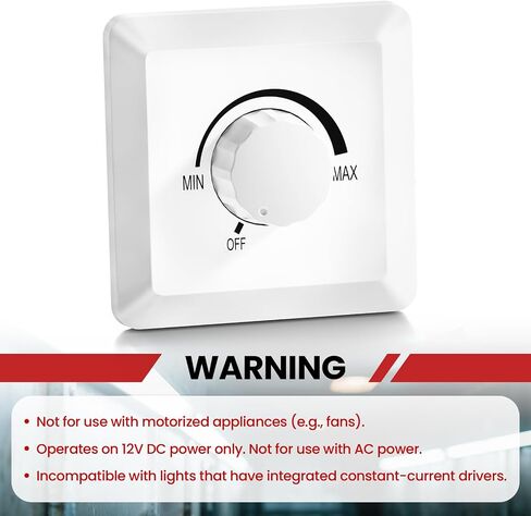مفتاح Dimmer GZV 12V ، 200 واط PWM تبديل باهت - سطوع قابل للتعديل ليد ، الهالوجين ، الأضواء المتوهجة والشريط - متوافق مع RV ، السيارات ، الشاحنة ، البحرية ، الأسود in Saudi Arabia