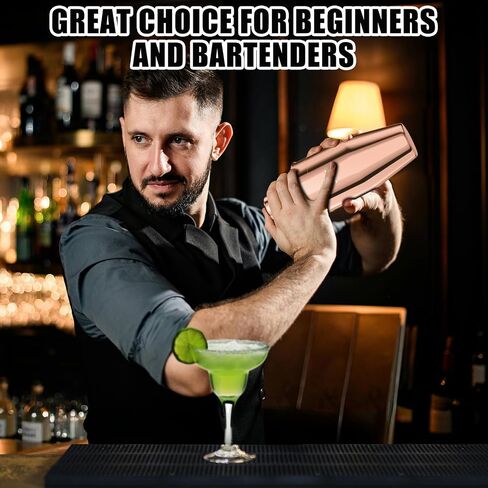 IOV Cocktail Shaker ، 24 أوقية Martini Shaker ، خلاط الشراب مع مصفاة مدمجة ، فولاذ مقاوم المقاوم للصدأ مارغريتا الكحول مع دليل وصفة الكوكتيل ، نادل مجموعة هدايا in Saudi Arabia