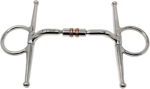 CHALLENGER Horse Full Cheek Comfort Snaffle Bit Copper Rollers 35622 in Saudi Arabia