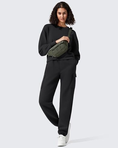 G4Free Flurrylux Joggers for Women Fleece Lined Sweatpants Cotton Cargo Pants Winter Scrubs in Saudi Arabia
