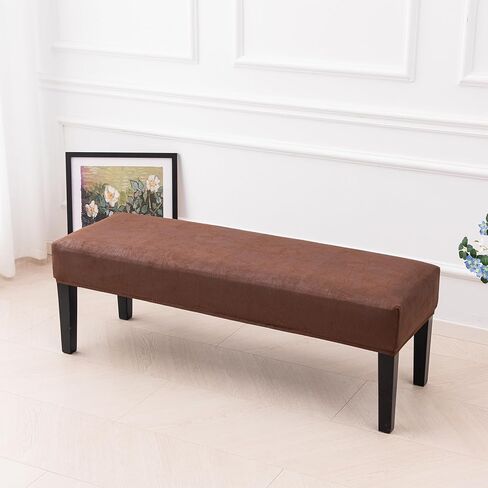 FUANGUI PU Dining Room Chair Covers Slipcovers Set of 4 with 1PC Bench Cover, Waterproof and Stretchable Removable Slipcover for Kitchen, Living Room, Bedroom in Kuwait