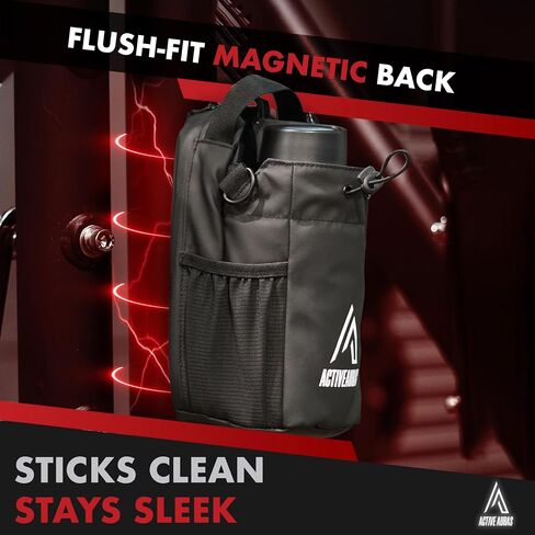 Magnetic Gym Bag for Men and Women – Padded Strap, 4 Strong Magnets, Fits 64oz Bottle Small Crossbody Pouch with Phone Pocket for Travel, Sports, Fitness, Work – Gym Accessories & Gifts in Saudi Arabia