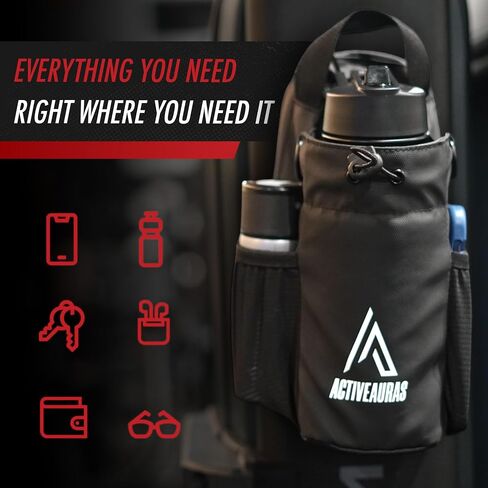Magnetic Gym Bag for Men and Women – Padded Strap, 4 Strong Magnets, Fits 64oz Bottle Small Crossbody Pouch with Phone Pocket for Travel, Sports, Fitness, Work – Gym Accessories & Gifts in Saudi Arabia