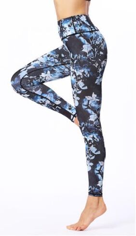 High-Waisted Printed Yoga Pants for Women Tummy Control Yoga Pants for Workout Running Athletic in Saudi Arabia