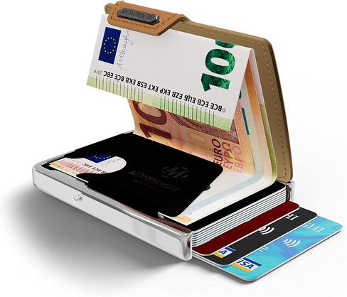 Elegance Mini-Wallet and Card Holder Made in Italy (BROWN) in Saudi Arabia
