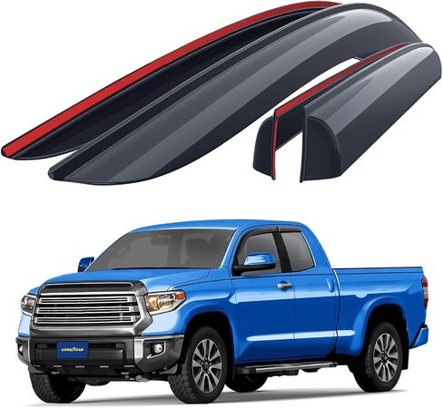 Goodyear Shatterproof Window Deflectors for Jeep Grand Cherokee L 2021-2025, Tape-on Rain Guards, Window Visors, Vent Deflector Visor, Car Accessories, 4 pcs. - GY008886 in Saudi Arabia
