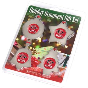 LinksWalker Indiana Hoosiers - Holiday Ornaments Gift Pack - 4 Metal Logoed Ornaments in Kuwait