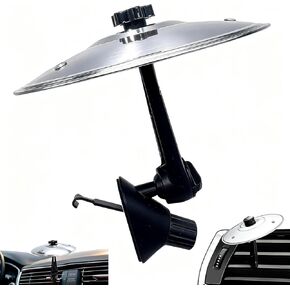 Car Cymbal Air Vent Car Crash Cymbal - 2025 Mini Crash Cymbal for Dashboard Vent Clip, Adjustable Car Drum Percussion, Stationary Use Gift for Drummers (Silver) in Kuwait