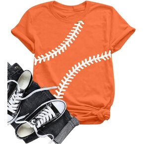 Baseball Shirt Women Baseball Love Graphic Tees Funny Baseball Mom T Shirt Game Day Short Sleeve Tops in Kuwait