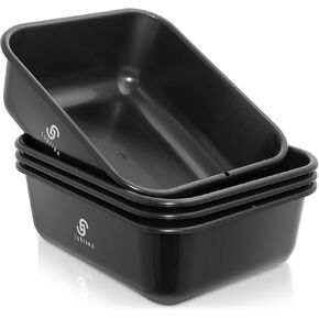 صندوق تخزين البلاستيك 4 -PK 4 -PK ، حوض فائدة للحافلات - صندوق غسل الصحون التجاري الشاق لتنظيم المطبخ وتخزين 20 لتر in Kuwait