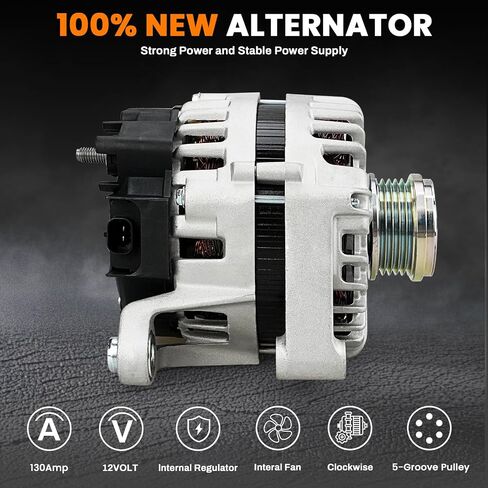 110A High Output Alternator Compatible with Kia Rio Forte Koup Soul L4 1.6L 2012-2017, Hyun-dai Veloster Accent L4 1.6L 2012-2017, 37300-2B760, A0002616559, 443252 in Saudi Arabia