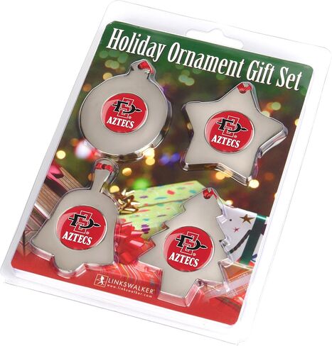 LinksWalker Indiana Hoosiers - Holiday Ornaments Gift Pack - 4 Metal Logoed Ornaments in Kuwait