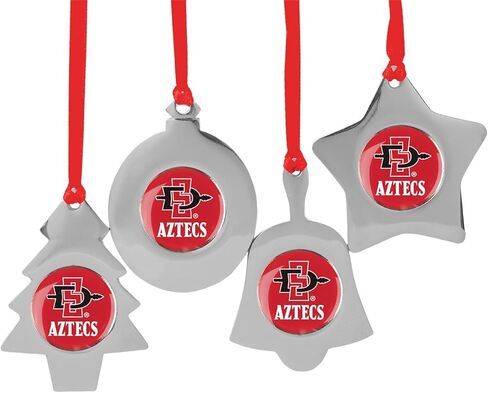 LinksWalker Indiana Hoosiers - Holiday Ornaments Gift Pack - 4 Metal Logoed Ornaments in Kuwait