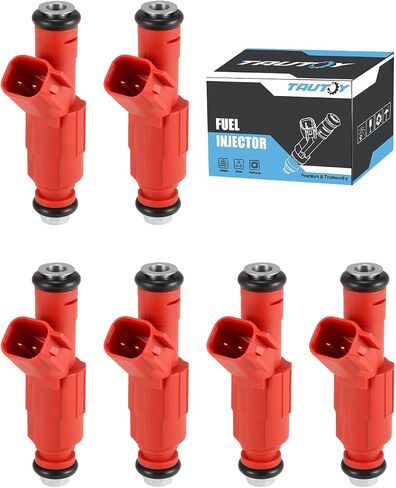 FJ462 حقن الوقود 6pcs لجيب جراند شيروكي/رانجلر 99-04 ، ليبرتي ، لدودج داكوتا/رام 1500 فان ، لفورد هروب موستانج ويندستار ، ل Mercury Mariner 3.0L 3.7L 3.8L 3.9L 4.0 ، 0280156161161 in Kuwait
