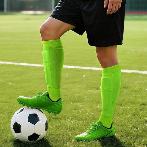 XZQTIVE Soccer Shin Guards with Shin Sleeves and Soccer Socks, Football Shin Pads Set for Kids Youth and Adult in Saudi Arabia