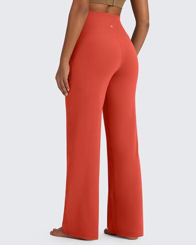 G4Free Wide Leg Pants Woman Yoga Pants with Pockets Loose Casual Stretch Sweatpants (Dark Navy,M,29") in Kuwait