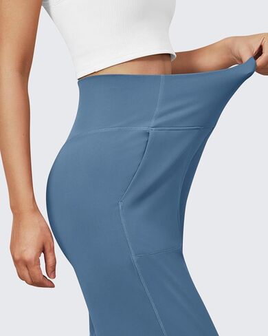 G4Free Wide Leg Pants Woman Yoga Pants with Pockets Loose Casual Stretch Sweatpants (Dark Navy,M,29") in Kuwait
