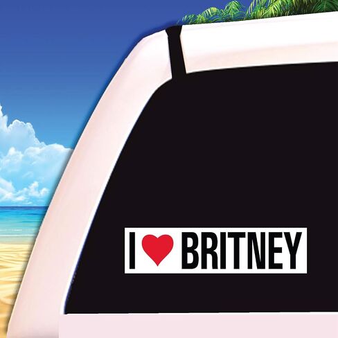 I Love Heart BRITNEY - ملصق كمبيوتر محمول ممتص للصدمات للنافذة in Saudi Arabia