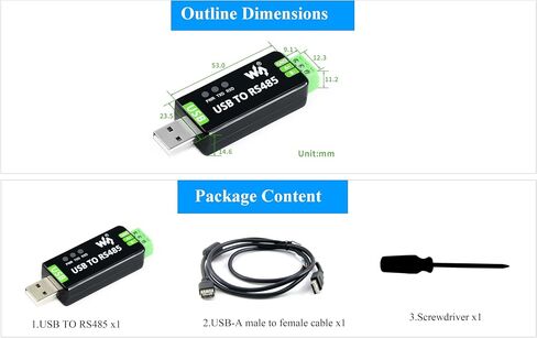 لوحة المحول التسلسلي USB إلى RS485/ RS232 ، ناقل حركة مستقر سريع ، على متن FT232RNL ، أجهزة متعددة قابلة للتطبيق ، متوافقة مع MAC ، Linux ، Android ، Windows 11/10/ 8.1/ 8/7 ، إلخ. in Saudi Arabia