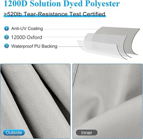 1200D Solution-Dyed Waterproof Boat Cover, Heavy Duty Trailerable Bass, Runabout, V-Hull, Tri-Hull Pro-Style Fishing Boat Cover with Motor Cover in Saudi Arabia