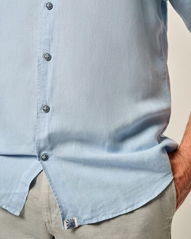 johnnie-O Short Sleeve Hangin' Out Linen Button Down Shirt - Gianni in Saudi Arabia