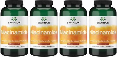 Swanson Niacinamide - Vitamin B3 Supplement Promoting Heart Health & Energy Support - May Support Healthy Joint Function - (250 Capsules, 250mg Each) in Saudi Arabia