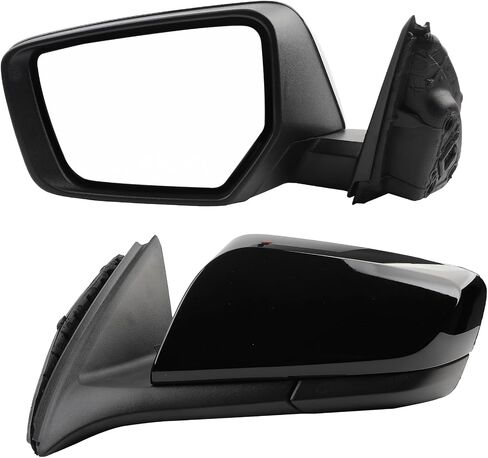 Dasbecan Right Passenger Side Mirror Compatible with Chevy Impala 2014-2019 Manual Folding Power Glass Heated with Turn Signal Puddle Light Black 8Pins Replaces 22936942 in Saudi Arabia