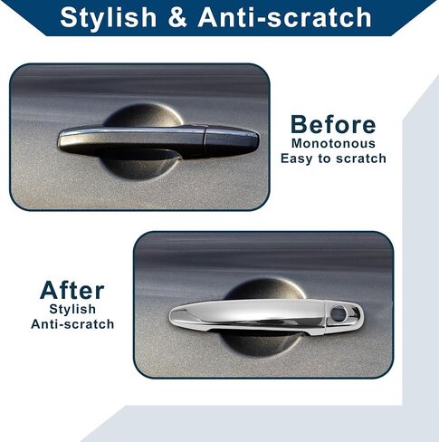Car Door Handle Cover Trim for Toyota Camry 2007-2011 |Side Door Handle Cover| Durable| 1 Set Carbon Fiber Black in Saudi Arabia