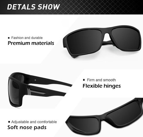 Sports Sunglasses for Men, Mens Sports Sun Glasses for Fishing Cycling Driving in Saudi Arabia