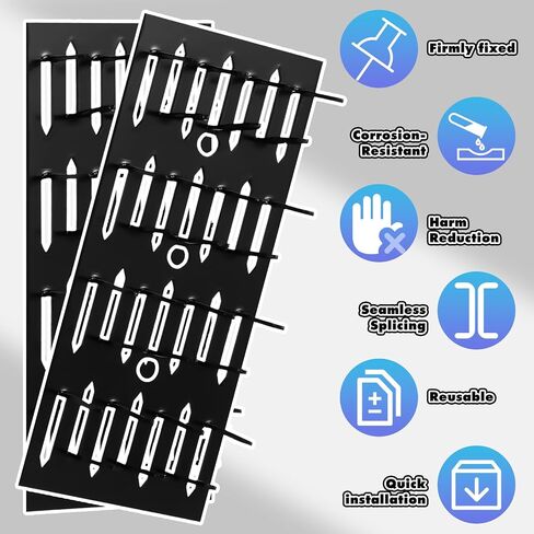 Blulu 25 Pcs Push-on Impaler Wall Mounting Clips Surface Mount Impaler Clips, Acoustic Panels Galvanized Steel Quick Installation for Gypsum Board Plywood Masonry in Saudi Arabia