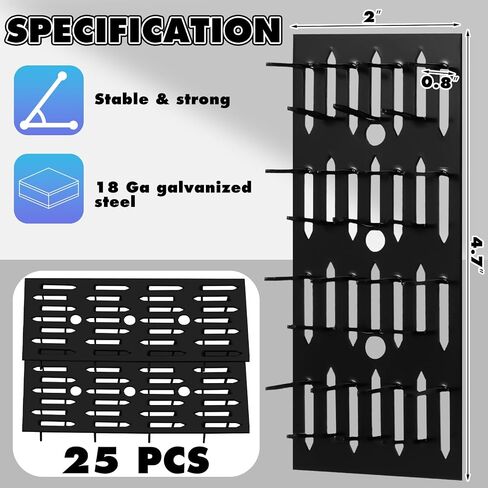 Blulu 25 Pcs Push-on Impaler Wall Mounting Clips Surface Mount Impaler Clips, Acoustic Panels Galvanized Steel Quick Installation for Gypsum Board Plywood Masonry in Saudi Arabia