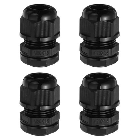 Meccanixity 4 PCS M32 Cable Gland ، 6-7mm 4 Wire Breales Nylon Point for Cable Fixing ، Wiring ، Repair and Gland Appliances ، Black in Kuwait