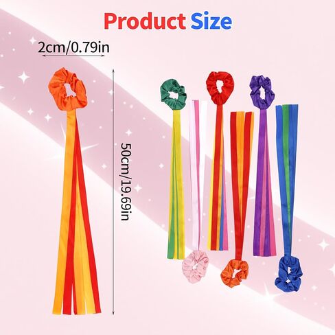 12pcs Rainbow Dance Ribbons, Dancing Children Ribbon Wrist Hand Held Rhythm Streamers for Kids Dancer Gymnastics Dance Performance Decorations and Artistic Movement Play (Multicolor) in Kuwait