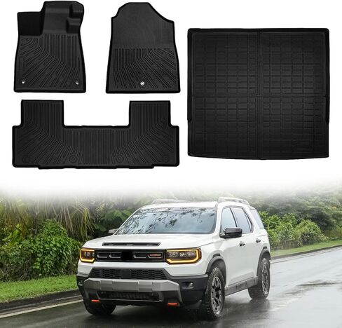 Floor Mats Custom Fit 2025 Toyota 4Runner (Only Hybrid), All Weather TPE Front & 2nd Row Trunk Mat for 6th Gen 4Runner, Anti-Slip Odorless Floor Liners 2025 Toyota 4Runner Accessories in Kuwait