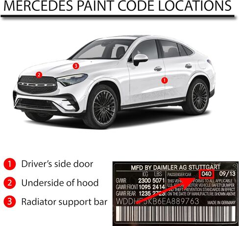 إمدادات الطلاء R&E متوافقة مع Mercedes 040 ، طلاء السيارات الأسود ، 11oz الهباء الجوي in Saudi Arabia