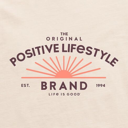 Life is Good Women's Crafty Positive Lifestyle Sun Crusher-FLEX Hoodie Tunic, Putty White in Saudi Arabia