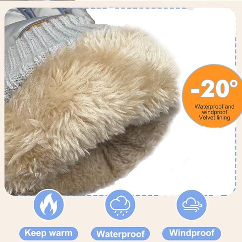 Kids Winter Ski Gloves Touchscreen and Waterproof Warm Snow Gloves for Snowboarding, Sledding for Boys Girls in Saudi Arabia