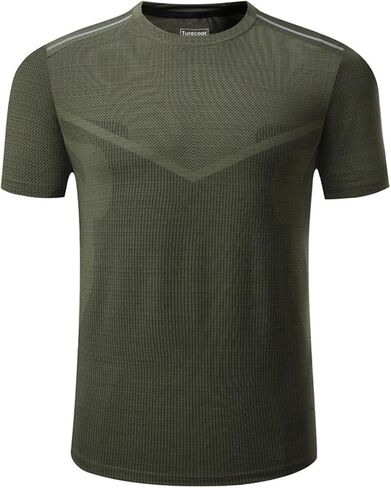 Men's Athletic Crew Neck T-Shirt - Quick Dry Workout Tees for Gym Running in Saudi Arabia