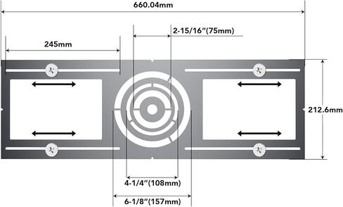 24 حزمة صفيحة تصاعد بناء جديدة مع 2/3/3.75/4/5/6 بوصة ثقب دائري متماثل ل 6 من نوع من النوع المسطح شريان الويفر في القوس ، LED راحة يمكن للإضاءة الإضاءة in Kuwait