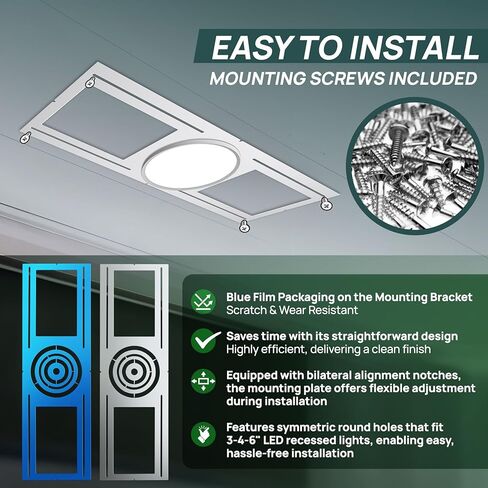 24 حزمة صفيحة تصاعد بناء جديدة مع 2/3/3.75/4/5/6 بوصة ثقب دائري متماثل ل 6 من نوع من النوع المسطح شريان الويفر في القوس ، LED راحة يمكن للإضاءة الإضاءة in Kuwait