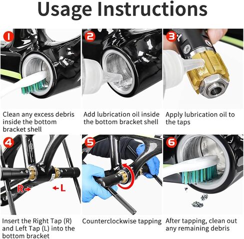 Bottom Bracket Tapping Tool Set Bike Frame Bottom Bracket Tapping Accessories BC1.37 * 24T in Saudi Arabia