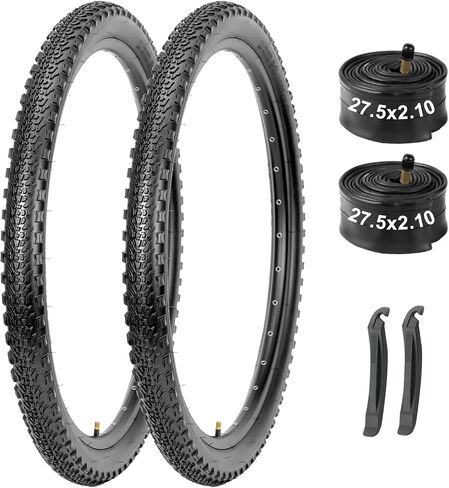 مجموعة إطارات وأنابيب الدراجة الجبلية مكونة من قطعتين: إطارات MTB للحماية من الثقوب مقاس 26/27.5/29 بوصة مع أنابيب داخلية بوتيل شديدة التحمل ورافعات إطارات لركوب الدراجات على الطرق الوعرة in Kuwait