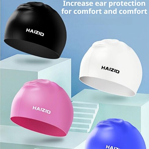 Adult Swim Caps, Silicone Waterproof Comfortable Swimming Cap for Women and Men, Lightweight and Comfortable in Saudi Arabia