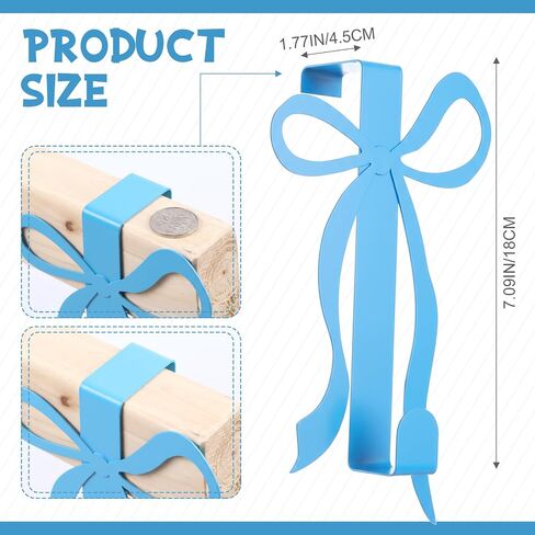 Chunful 2 Pack Pink Bow Over The Door Hook, Metal Strong Door Hanger Hook Coquette Room Decor Bow Accessories for Cabinet Living Room Bathroom Bedroom Kitchen Hanging Clothes Towels Hats Coats Bags in Saudi Arabia